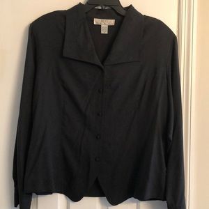 NEXX Woman Black 100% Silk Shirt / Size 1X